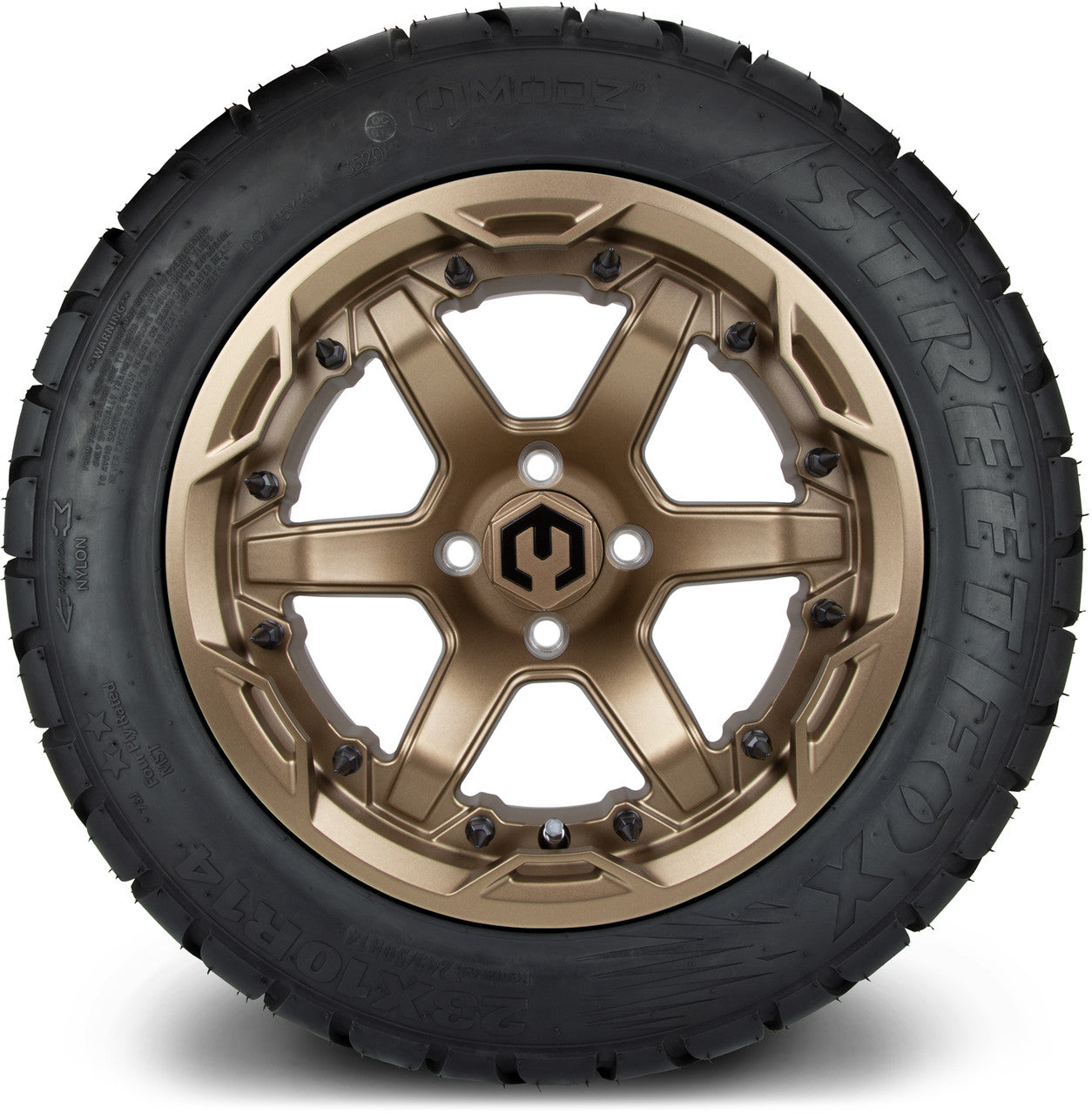 MODZ® 14" Gladiator Matte Bronze - Lifted Tires and Wheels Combo