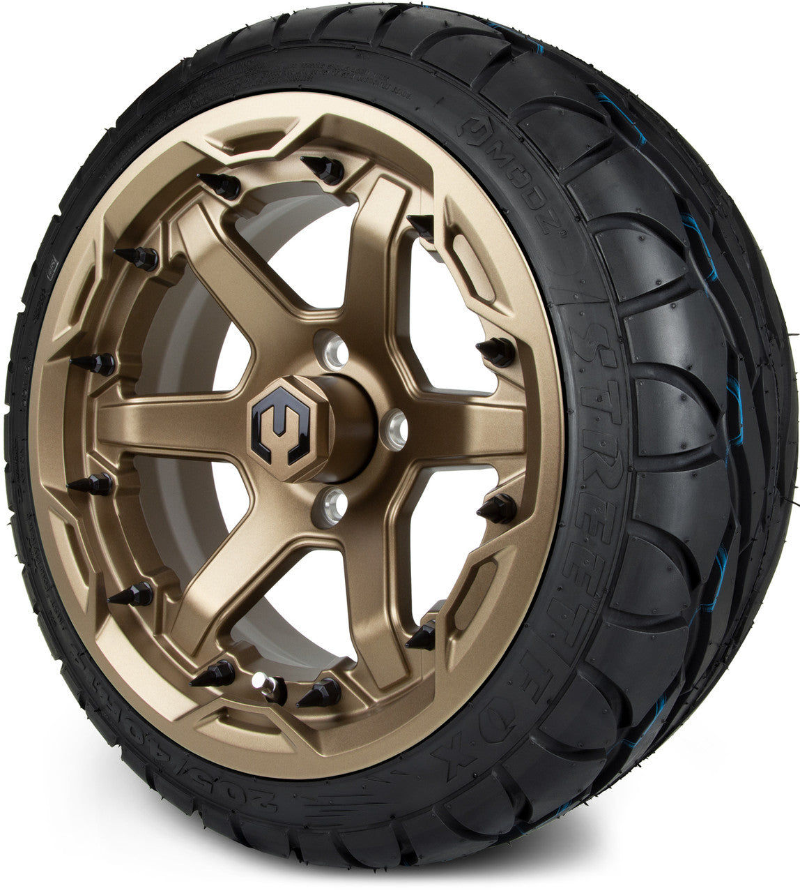 MODZ® 14" Gladiator Matte Bronze - LowPro Street Tire and Wheels Combo