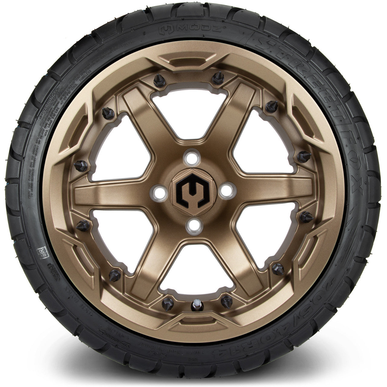 MODZ® 14" Gladiator Matte Bronze - LowPro Street Tire and Wheels Combo