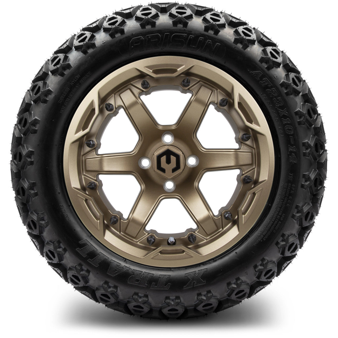 MODZ® 14" Gladiator Matte Bronze - Lifted Tires and Wheels Combo