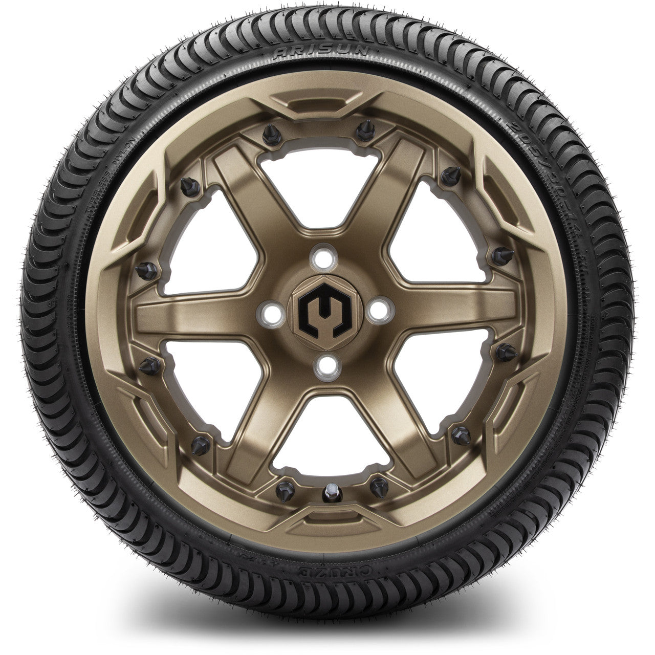 MODZ® 14" Gladiator Matte Bronze - LowPro Street Tire and Wheels Combo