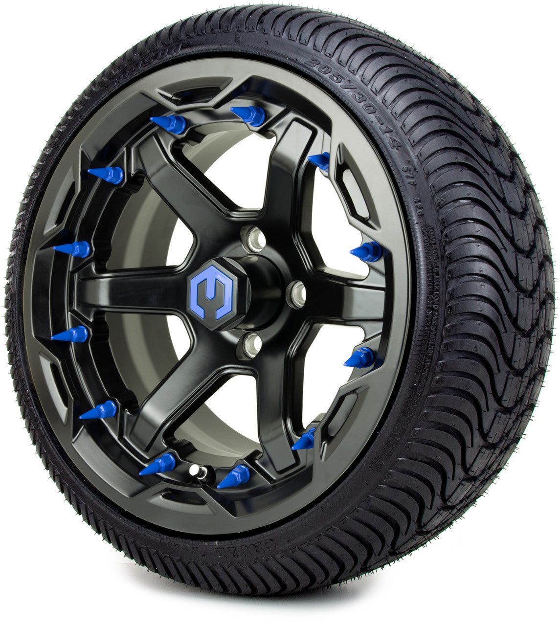 MODZ® 14" Gladiator Matte Black w/Spike Options - LowPro Street Tire and Wheels Combo