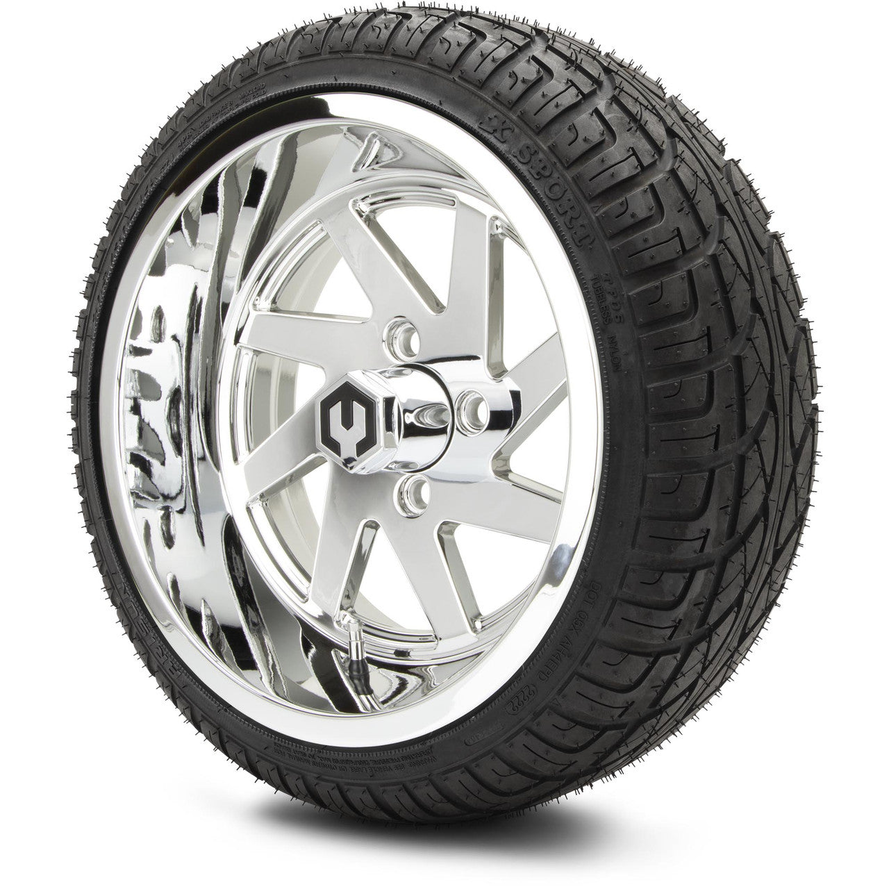 MODZ® 14" Fury Chrome - LowPro Street Tire and Wheels Combo