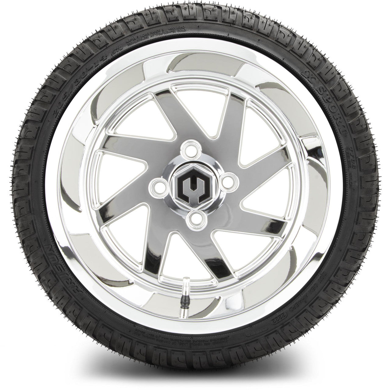 MODZ® 14" Fury Chrome - LowPro Street Tire and Wheels Combo