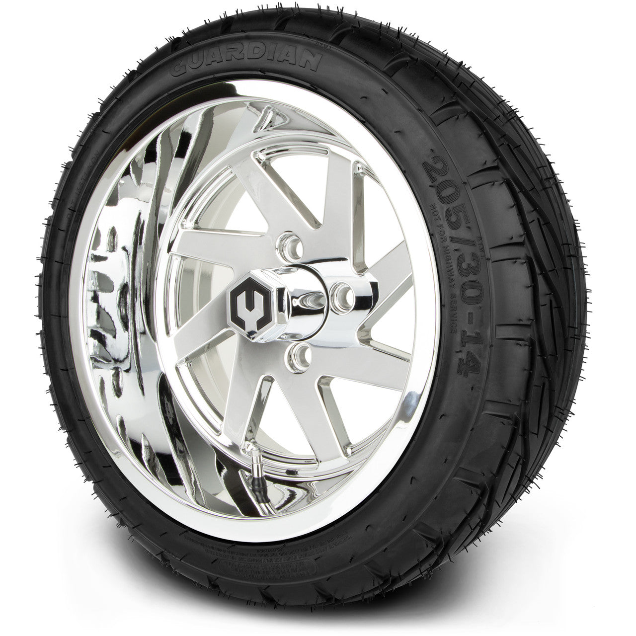 MODZ® 14" Fury Chrome - LowPro Street Tire and Wheels Combo