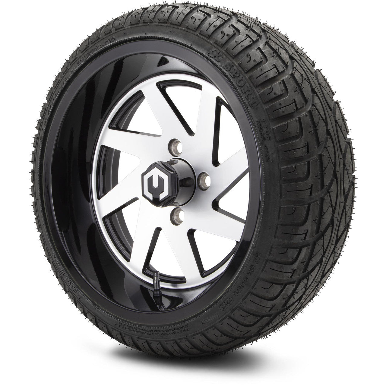 MODZ® 14" Fury Machined Black - LowPro Street Tire and Wheels Combo