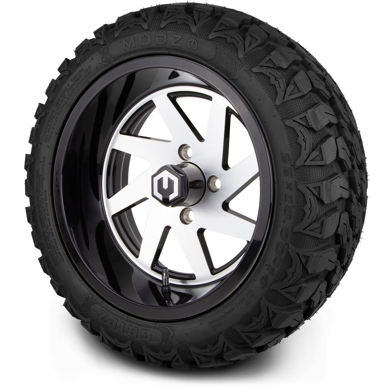 MODZ® 14" Fury Machined Black - Lifted Tires and Wheels Combo