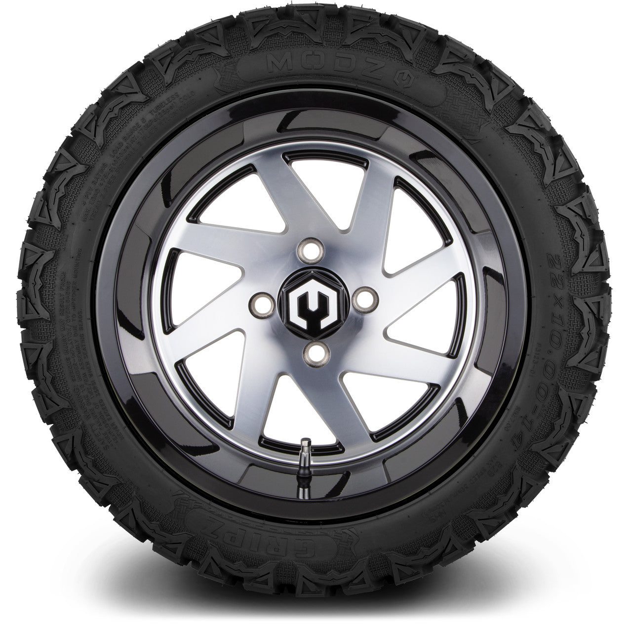 MODZ® 14" Fury Machined Black - Lifted Tires and Wheels Combo