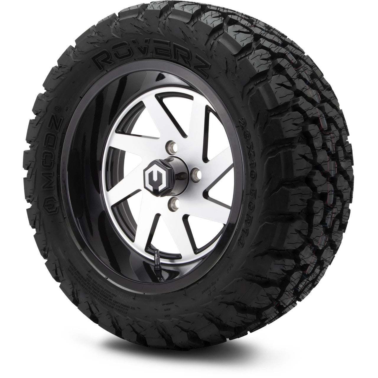 MODZ® 14" Fury Machined Black - Lifted Tires and Wheels Combo