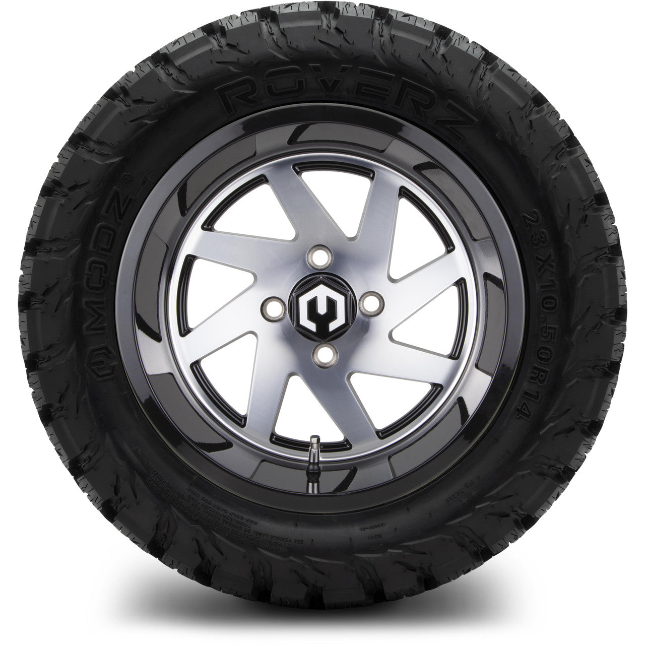 MODZ® 14" Fury Machined Black - Lifted Tires and Wheels Combo