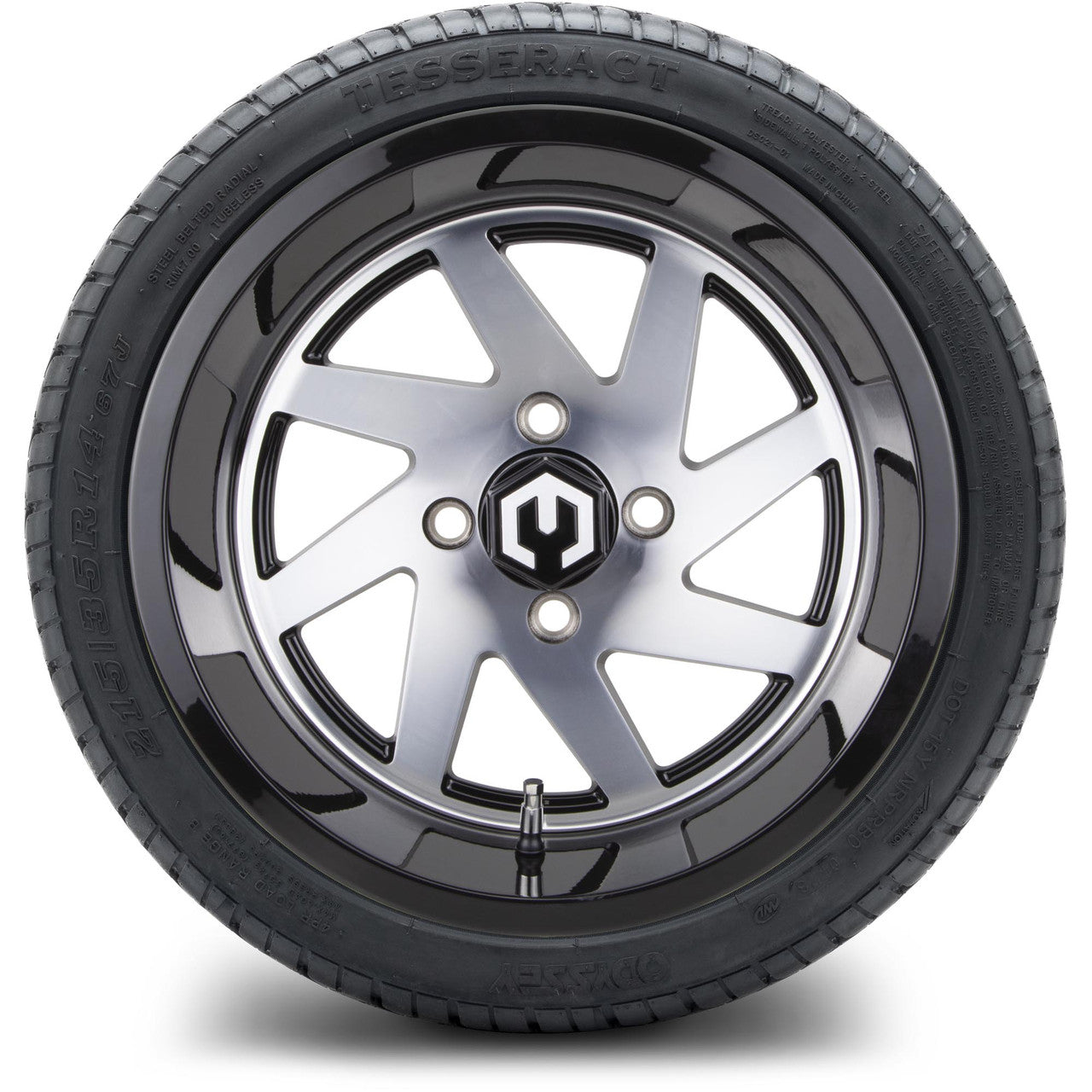 MODZ® 14" Fury Machined Black - LowPro Street Tire and Wheels Combo