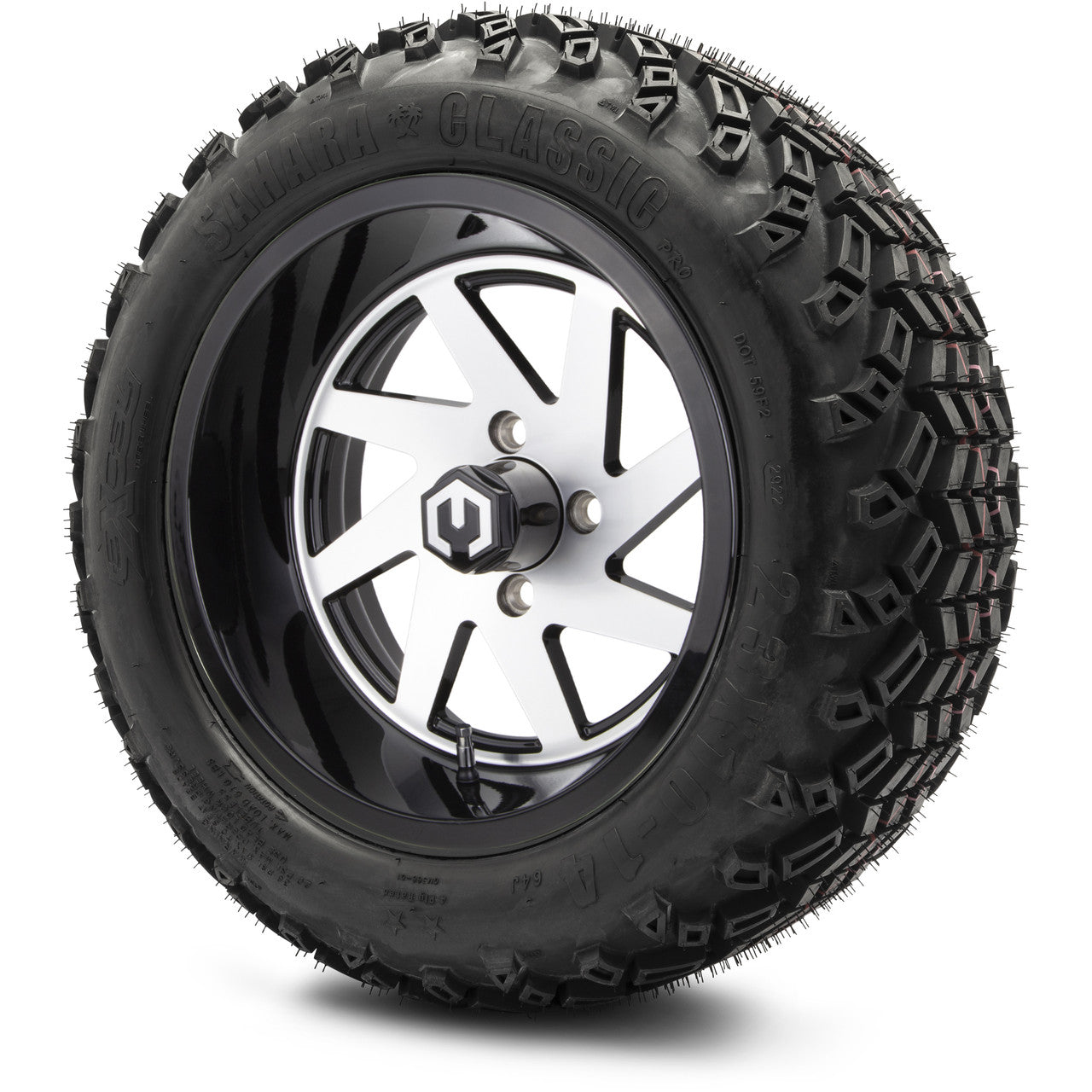 MODZ® 14" Fury Machined Black - Lifted Tires and Wheels Combo