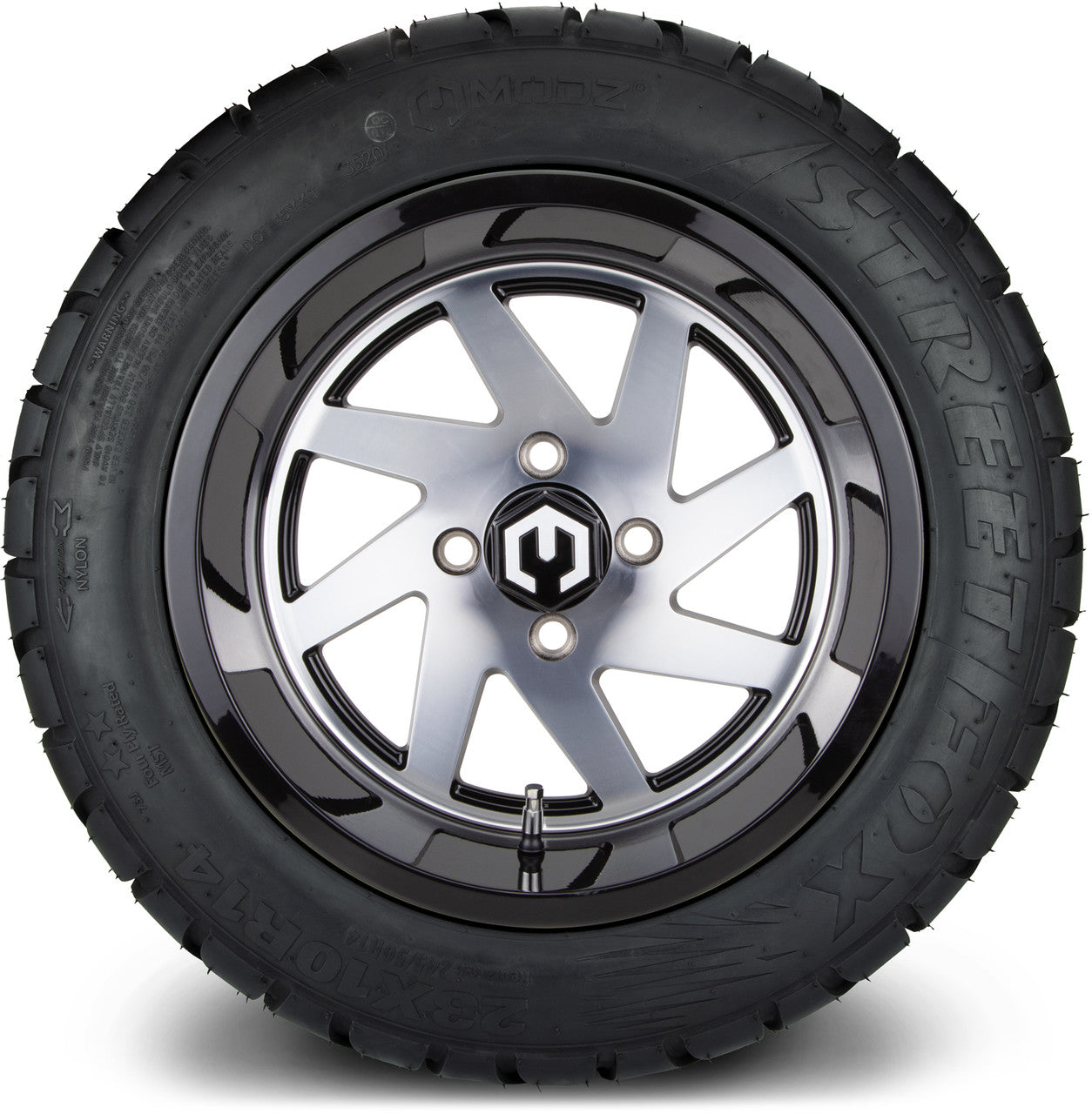 MODZ® 14" Fury Machined Black - Lifted Tires and Wheels Combo