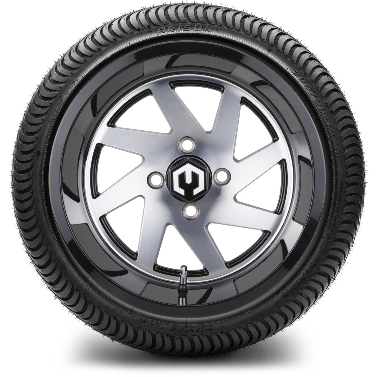 MODZ® 14" Fury Machined Black - LowPro Street Tire and Wheels Combo