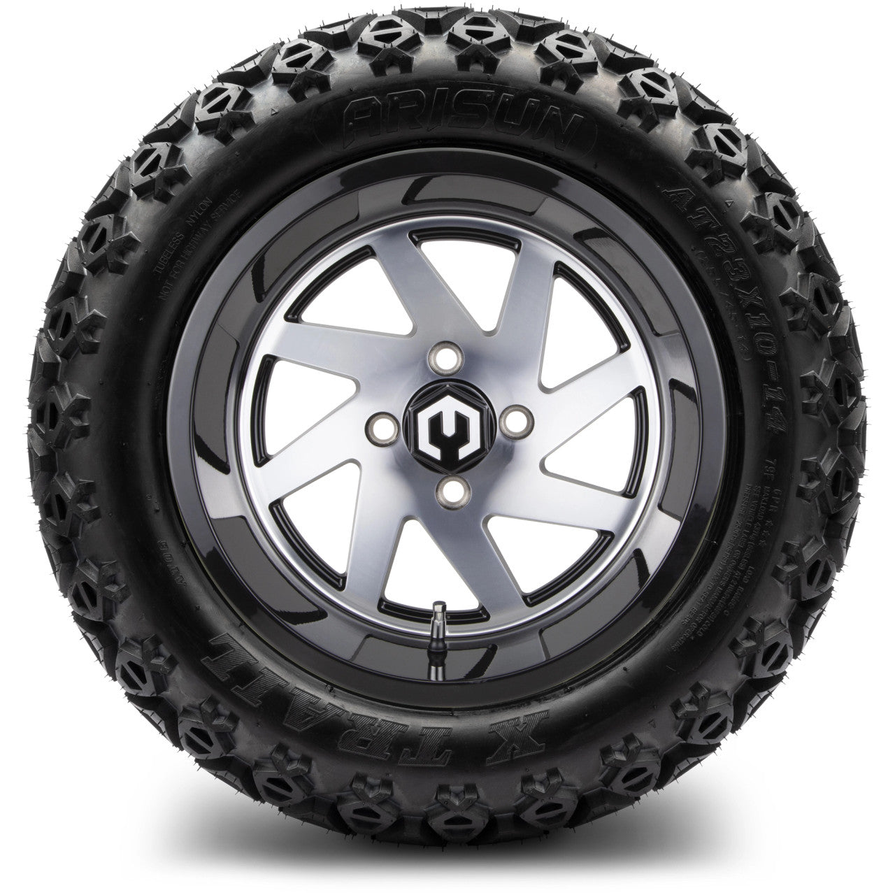 MODZ® 14" Fury Machined Black - Lifted Tires and Wheels Combo