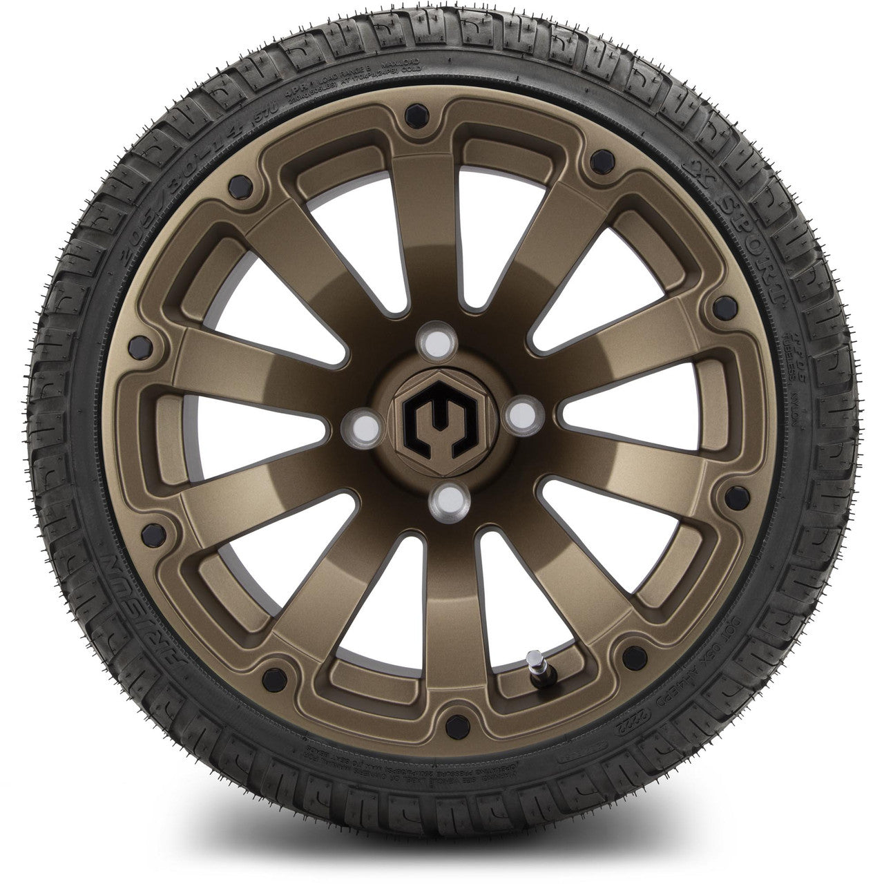 MODZ® 14" Bomber Matte Bronze - LowPro Street Tire and Wheels Combo