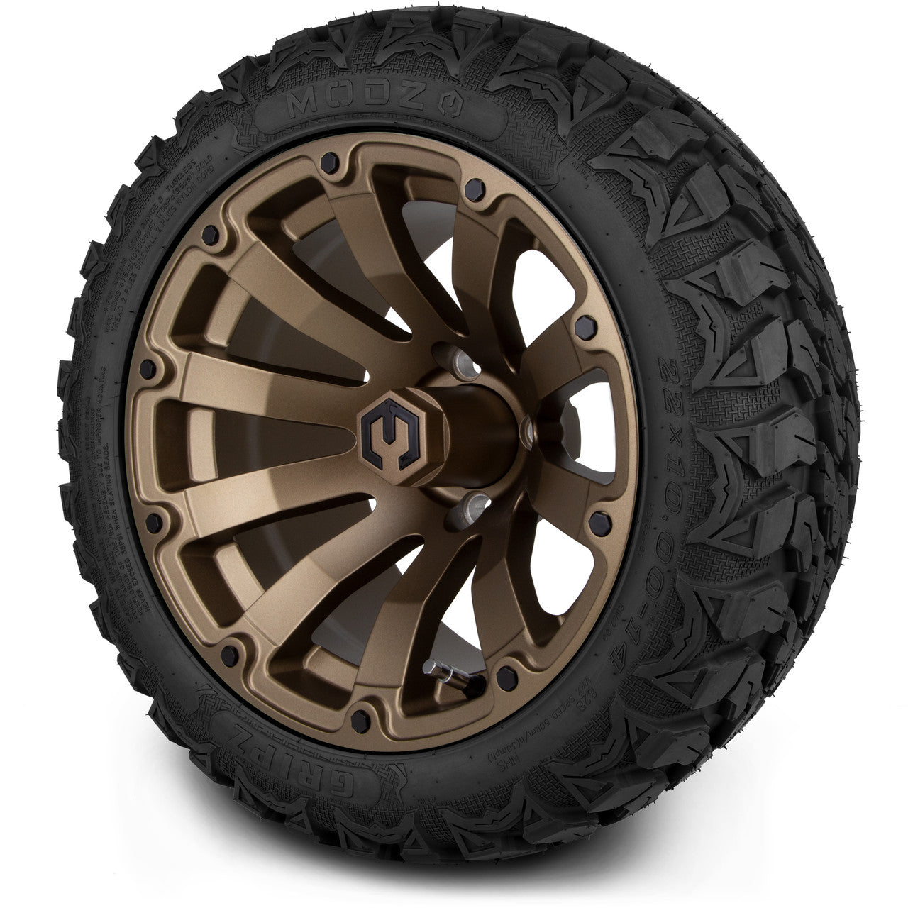MODZ® 14" Bomber Matte Bronze - Lifted Tires and Wheels Combo