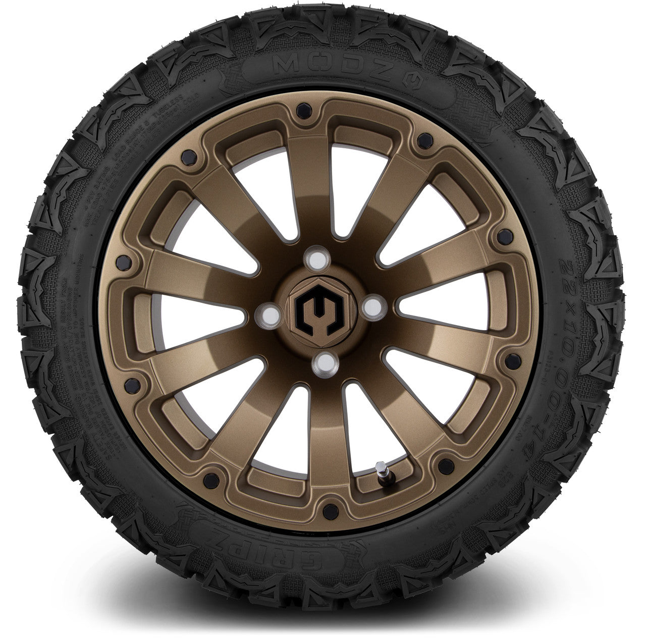 MODZ® 14" Bomber Matte Bronze - Lifted Tires and Wheels Combo