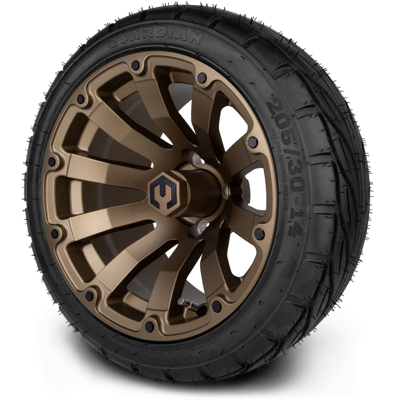 MODZ® 14" Bomber Matte Bronze - LowPro Street Tire and Wheels Combo