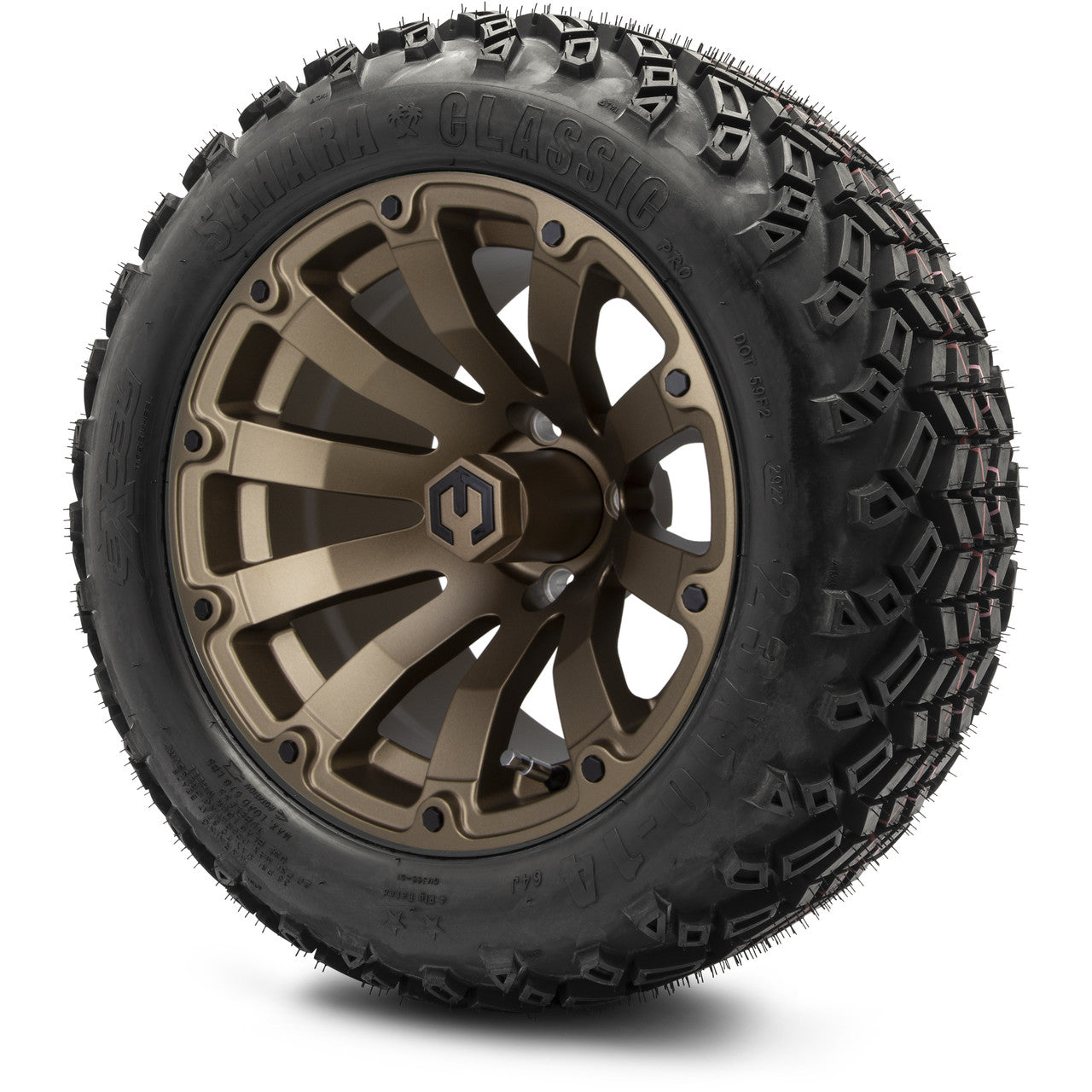 MODZ® 14" Bomber Matte Bronze - Lifted Tires and Wheels Combo