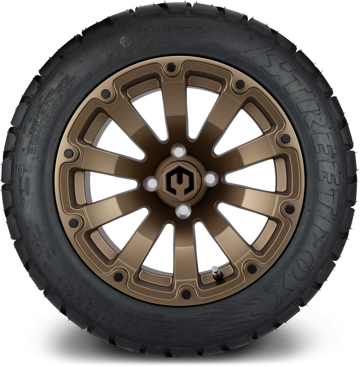 MODZ® 14" Bomber Matte Bronze - Lifted Tires and Wheels Combo