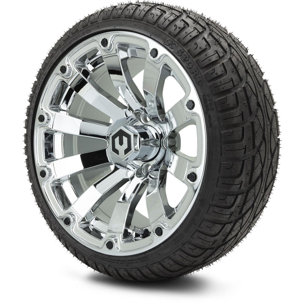 MODZ® 14" Bomber Chrome - LowPro Street Tire and Wheels Combo