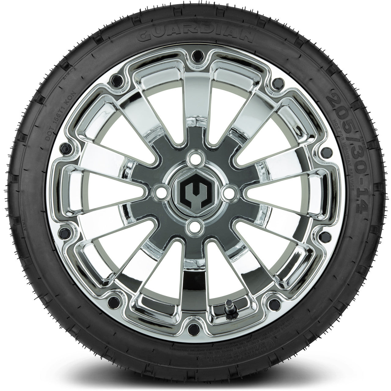 MODZ® 14" Bomber Chrome - LowPro Street Tire and Wheels Combo