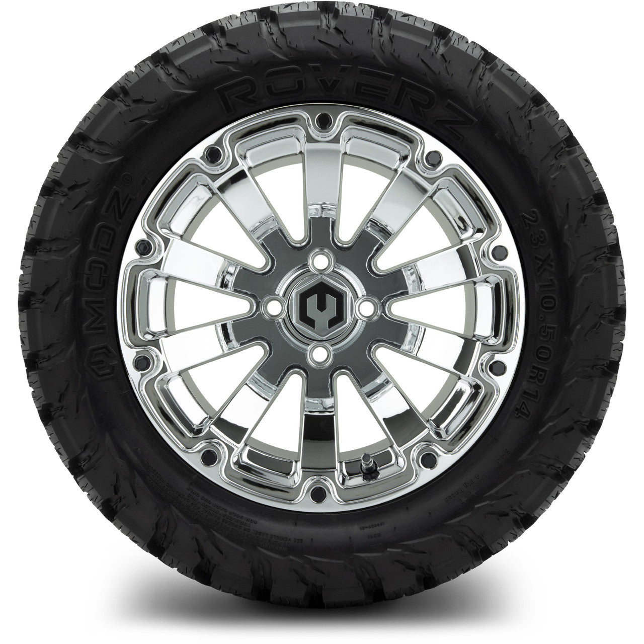 MODZ® 14" Bomber Chrome - Lifted Tires and Wheels Combo