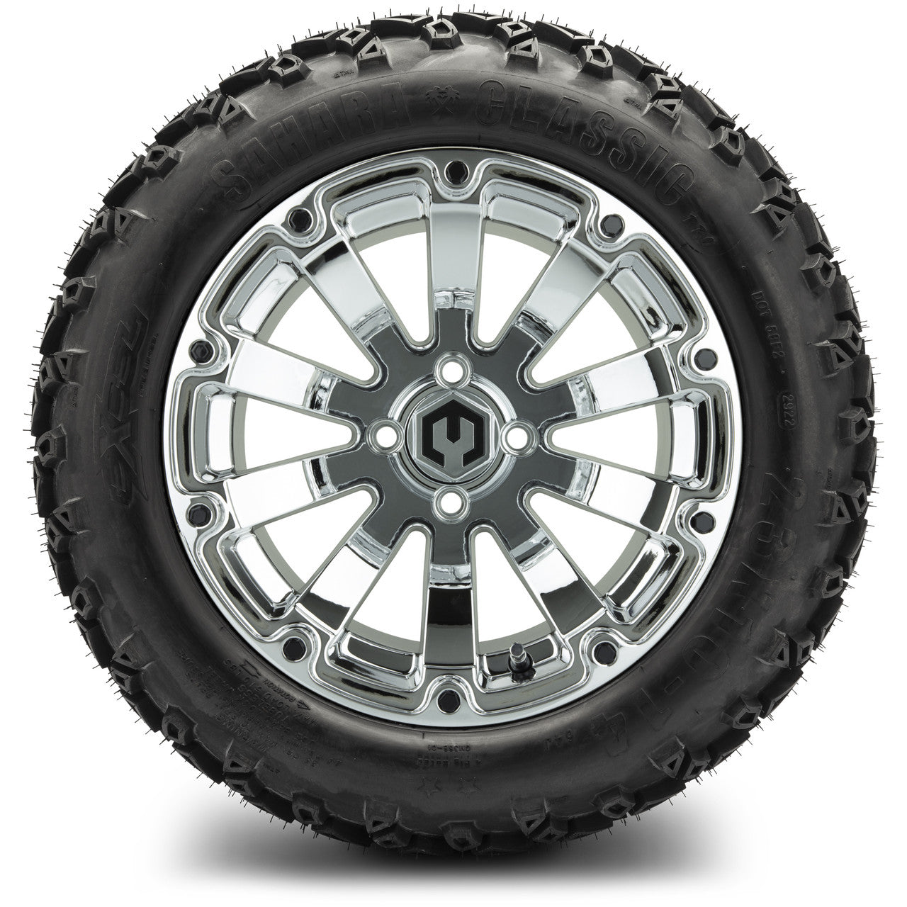 MODZ® 14" Bomber Chrome - Lifted Tires and Wheels Combo