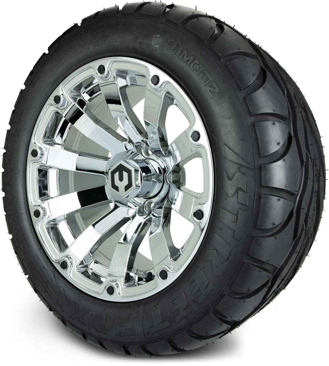 MODZ® 14" Bomber Chrome - Lifted Tires and Wheels Combo