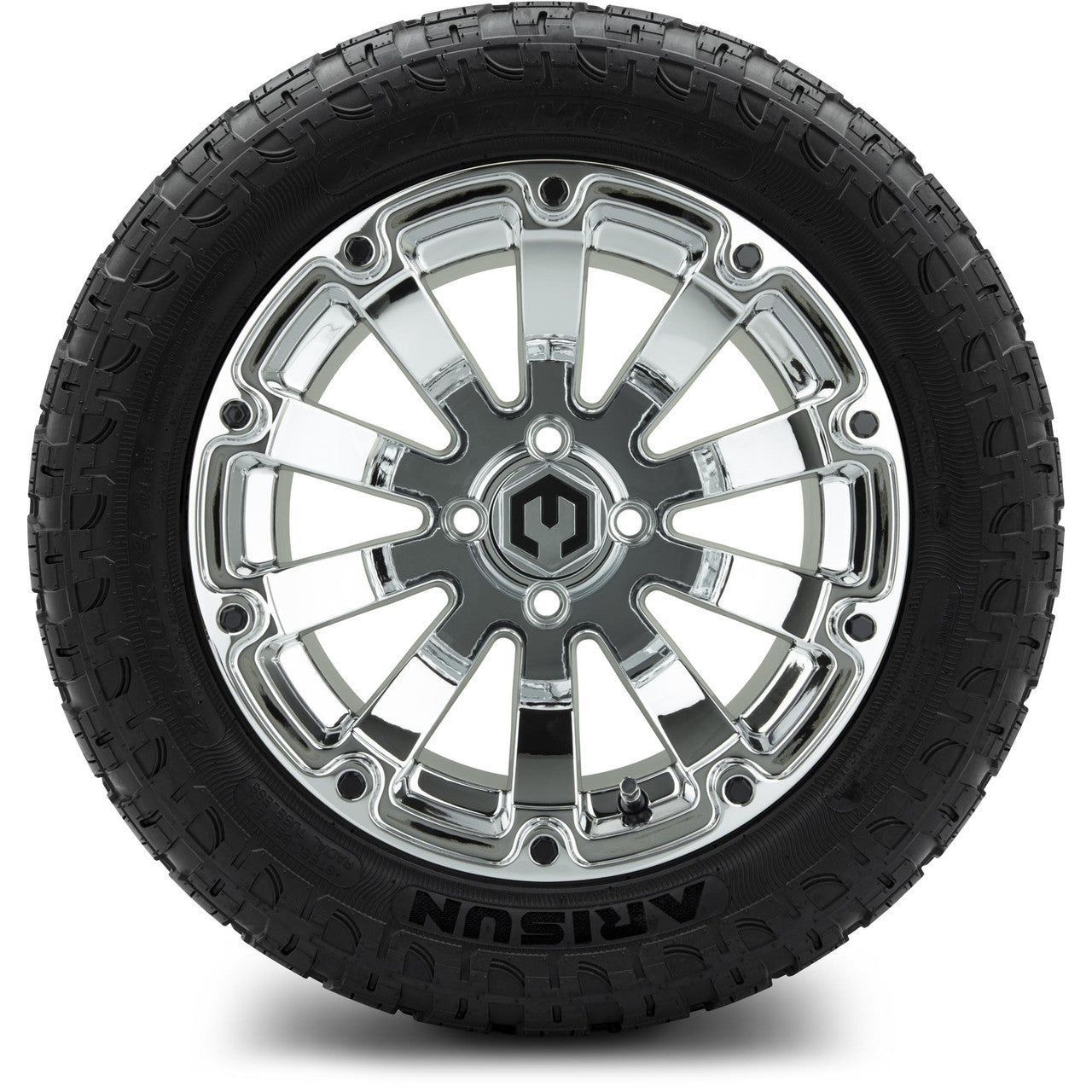 MODZ® 14" Bomber Chrome - Lifted Tires and Wheels Combo