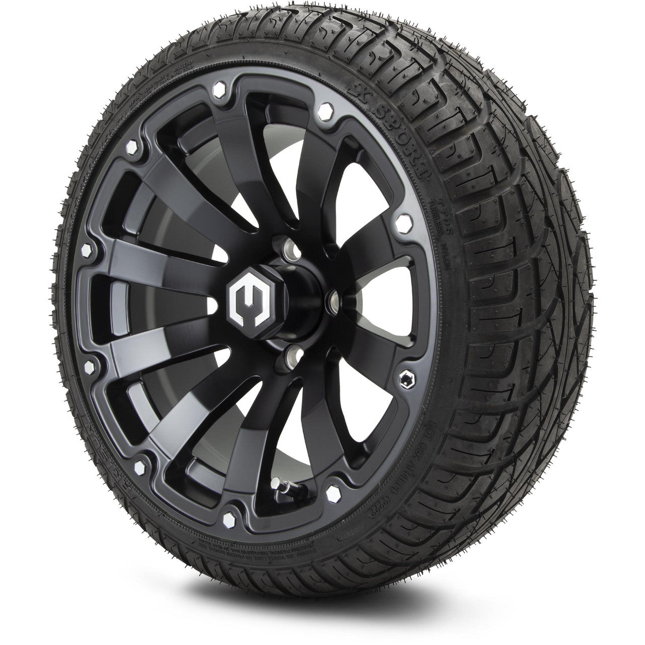 MODZ® 14" Bomber Matte Black - LowPro Street Tire and Wheels Combo