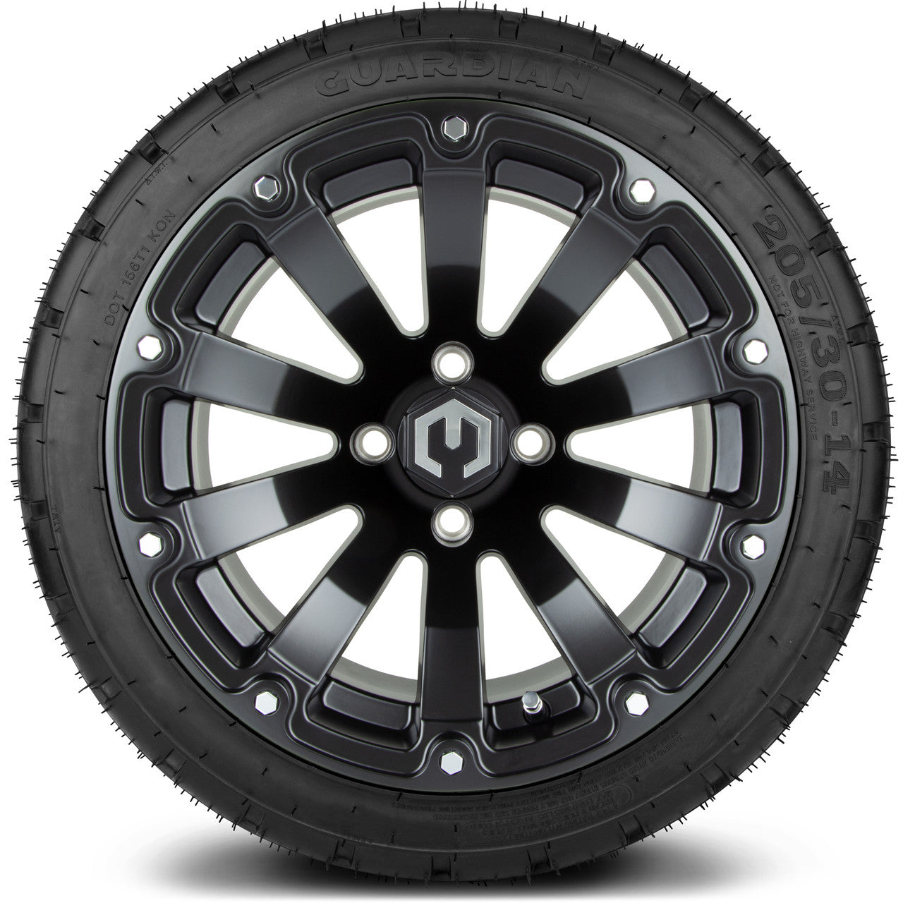 MODZ® 14" Bomber Matte Black - LowPro Street Tire and Wheels Combo
