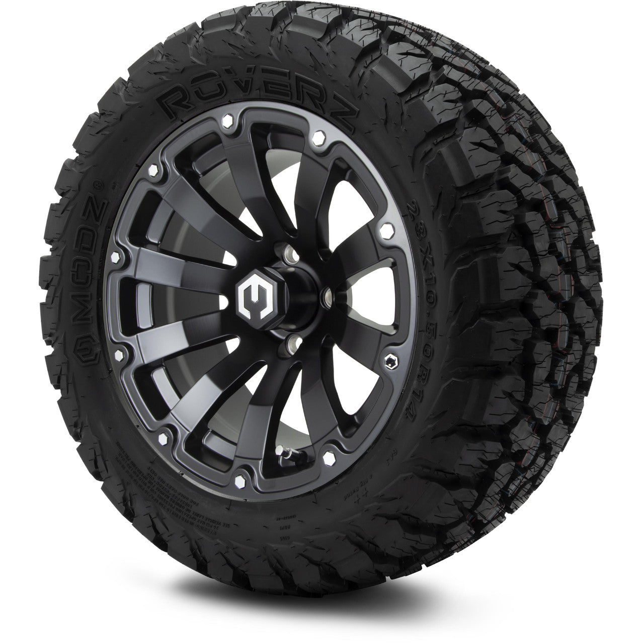 MODZ® 14" Bomber Matte Black - Lifted Tires and Wheels Combo