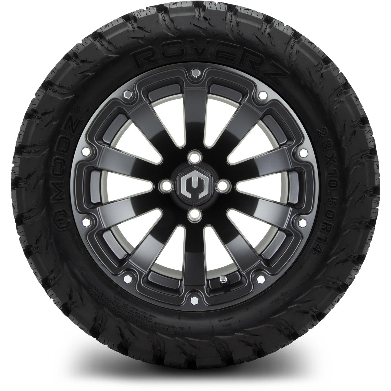 MODZ® 14" Bomber Matte Black - Lifted Tires and Wheels Combo