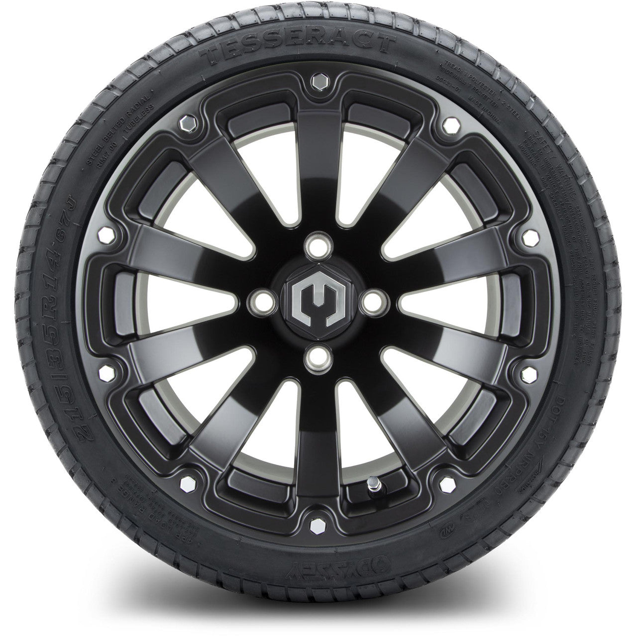 MODZ® 14" Bomber Matte Black - LowPro Street Tire and Wheels Combo