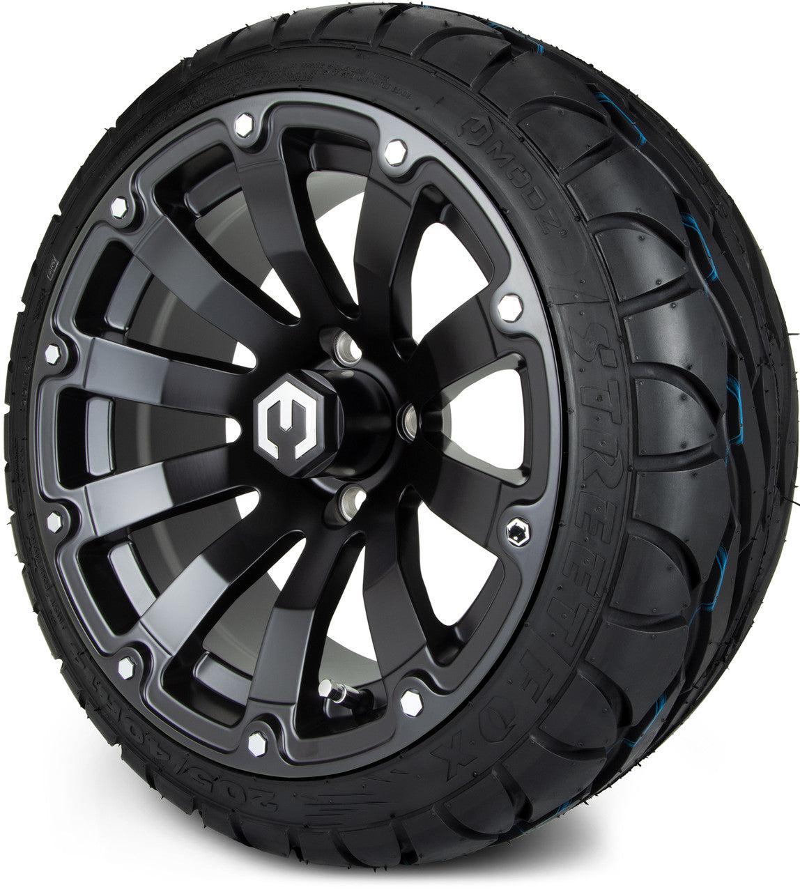 MODZ® 14" Bomber Matte Black - LowPro Street Tire and Wheels Combo