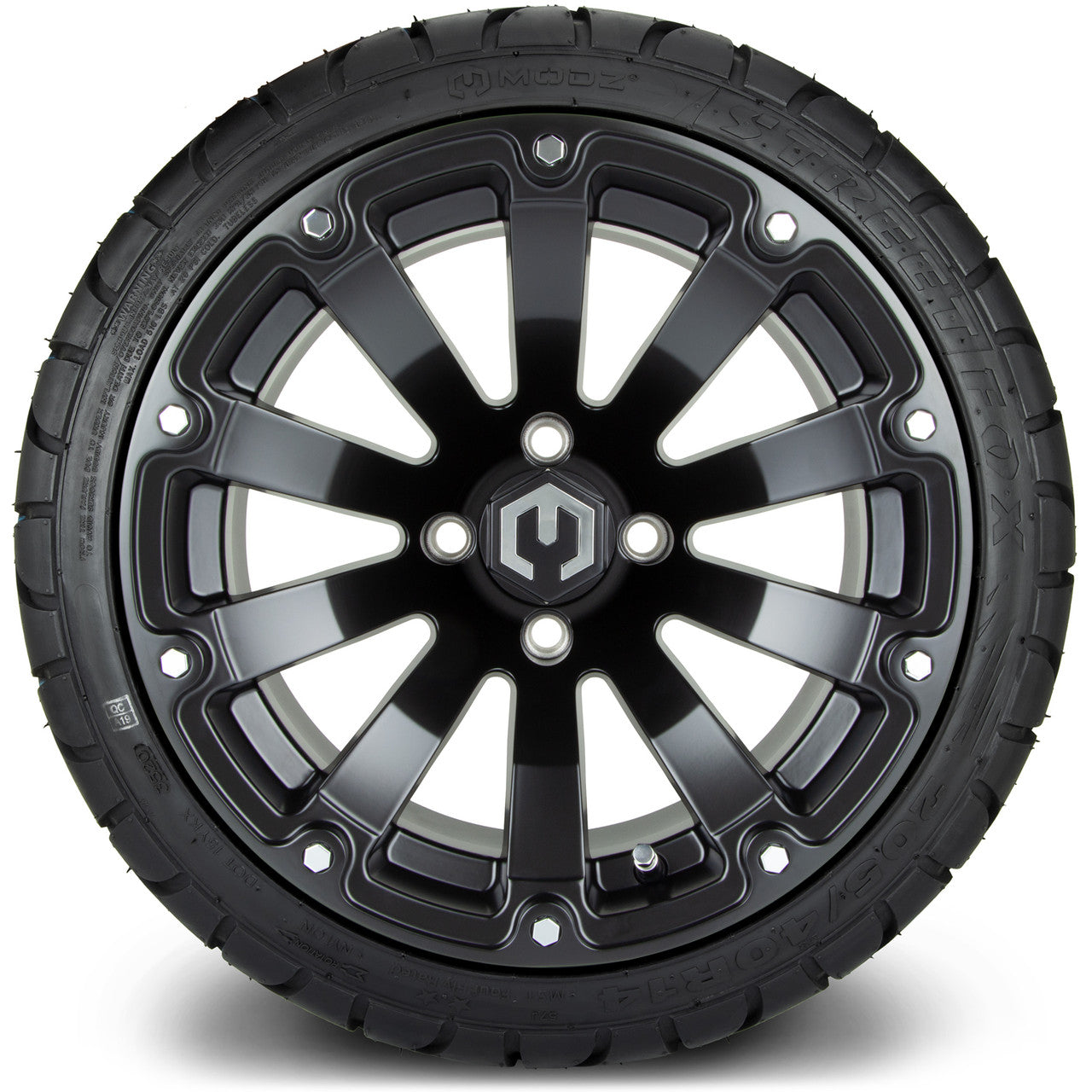 MODZ® 14" Bomber Matte Black - LowPro Street Tire and Wheels Combo