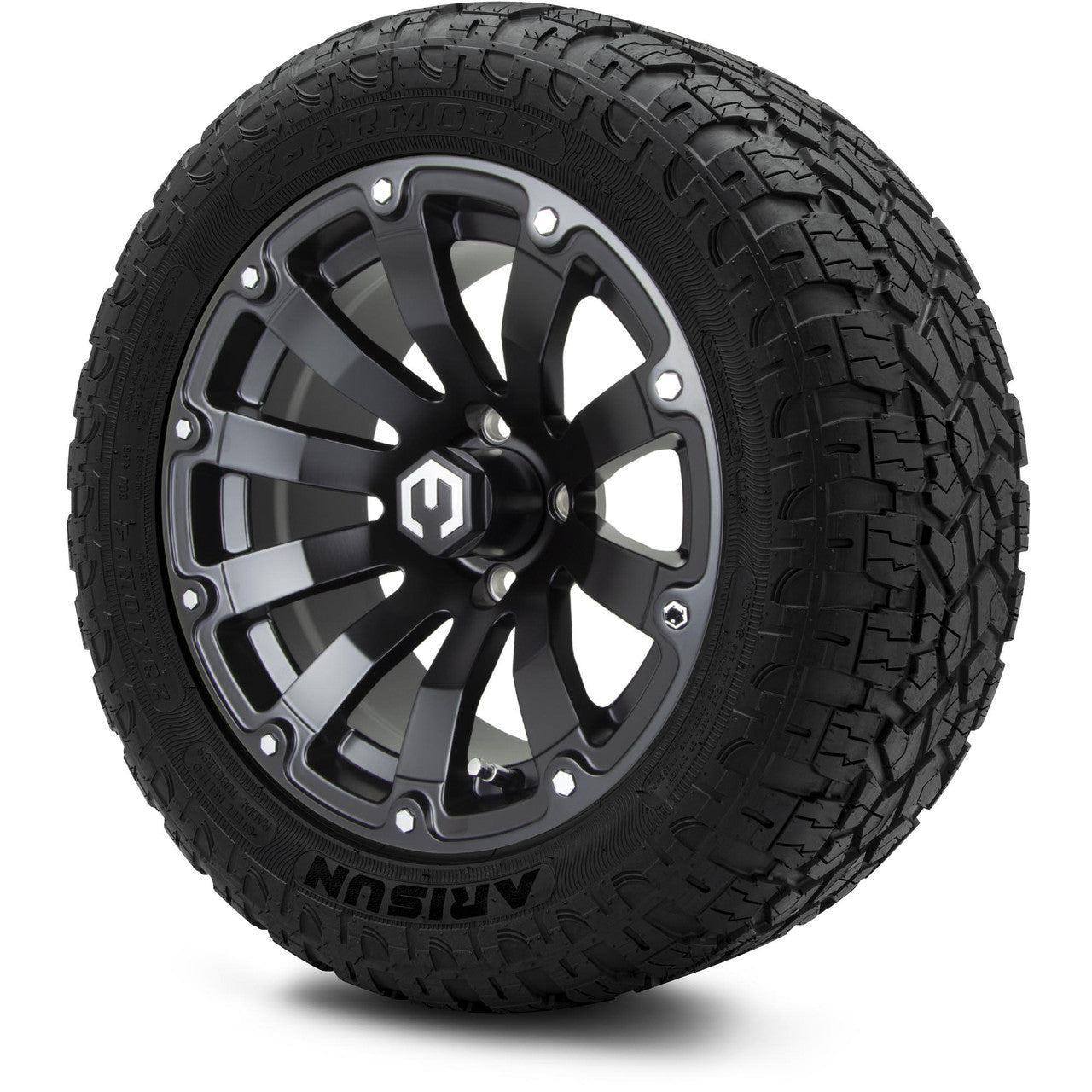 MODZ® 14" Bomber Matte Black - Lifted Tires and Wheels Combo
