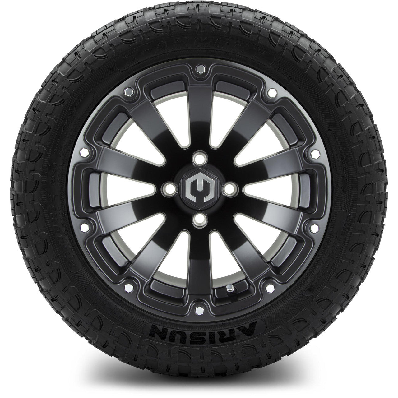MODZ® 14" Bomber Matte Black - Lifted Tires and Wheels Combo