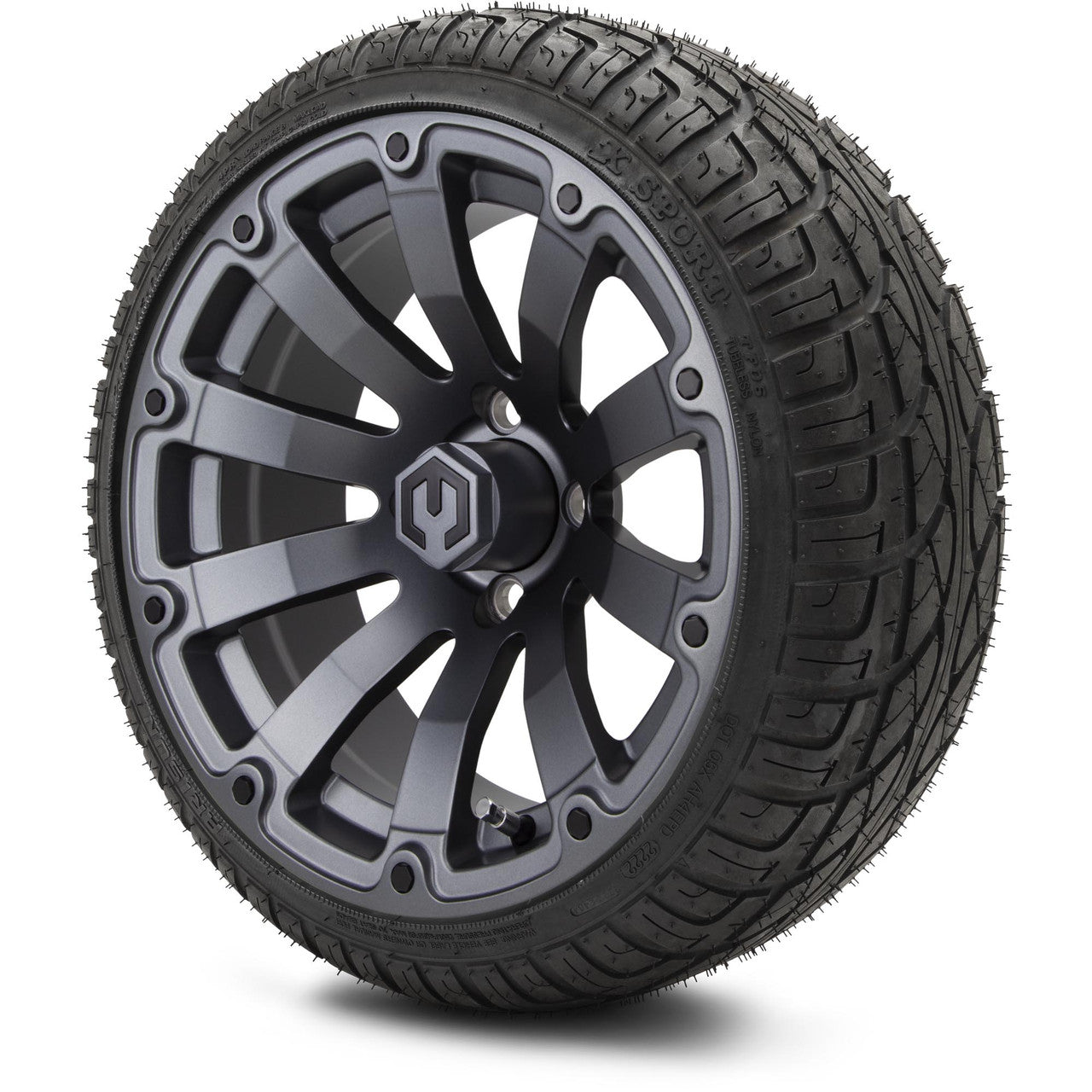 MODZ® 14" Bomber Matte Gunmetal - LowPro Street Tire and Wheels Combo
