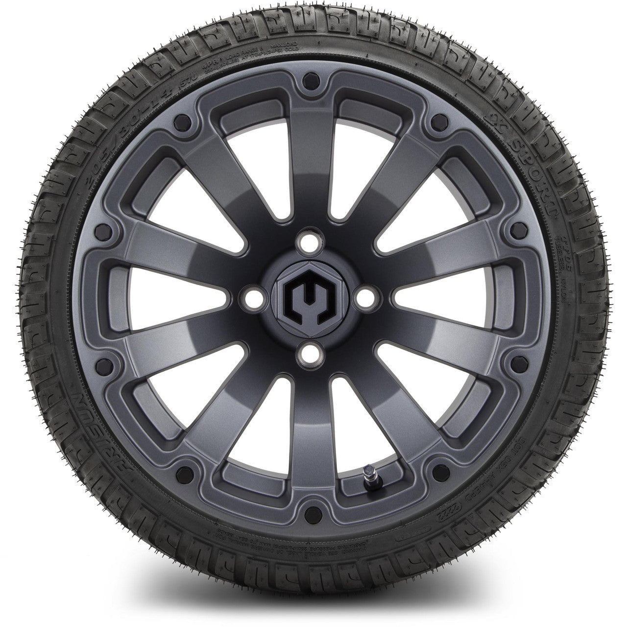 MODZ® 14" Bomber Matte Gunmetal - LowPro Street Tire and Wheels Combo