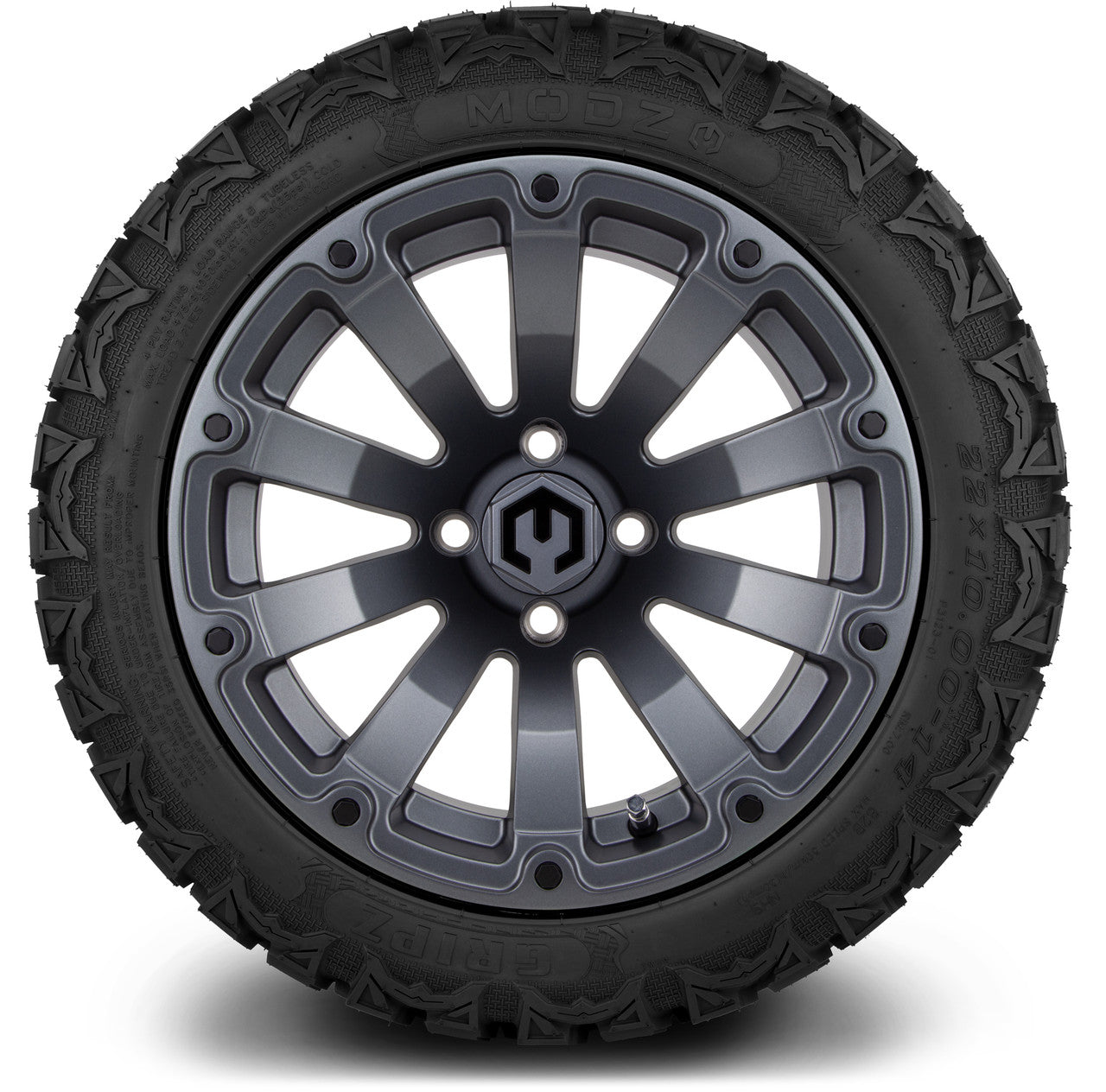 MODZ® 14" Bomber Matte Gunmetal - Lifted Tires and Wheels Combo
