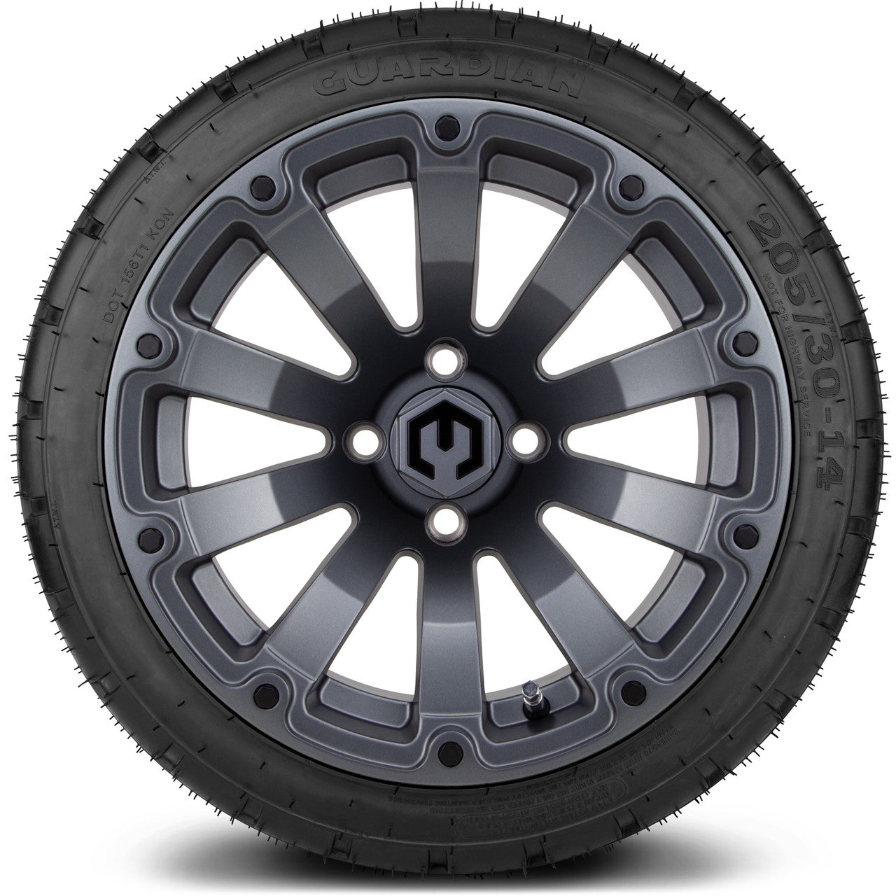 MODZ® 14" Bomber Matte Gunmetal - LowPro Street Tire and Wheels Combo