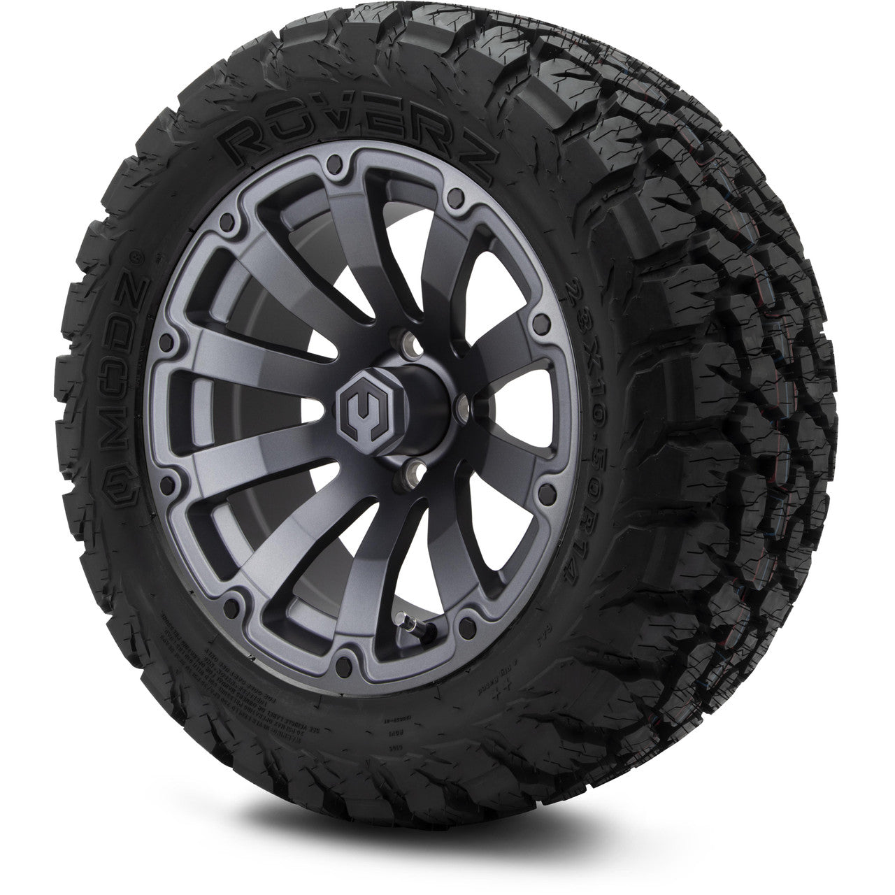 MODZ® 14" Bomber Matte Gunmetal - Lifted Tires and Wheels Combo