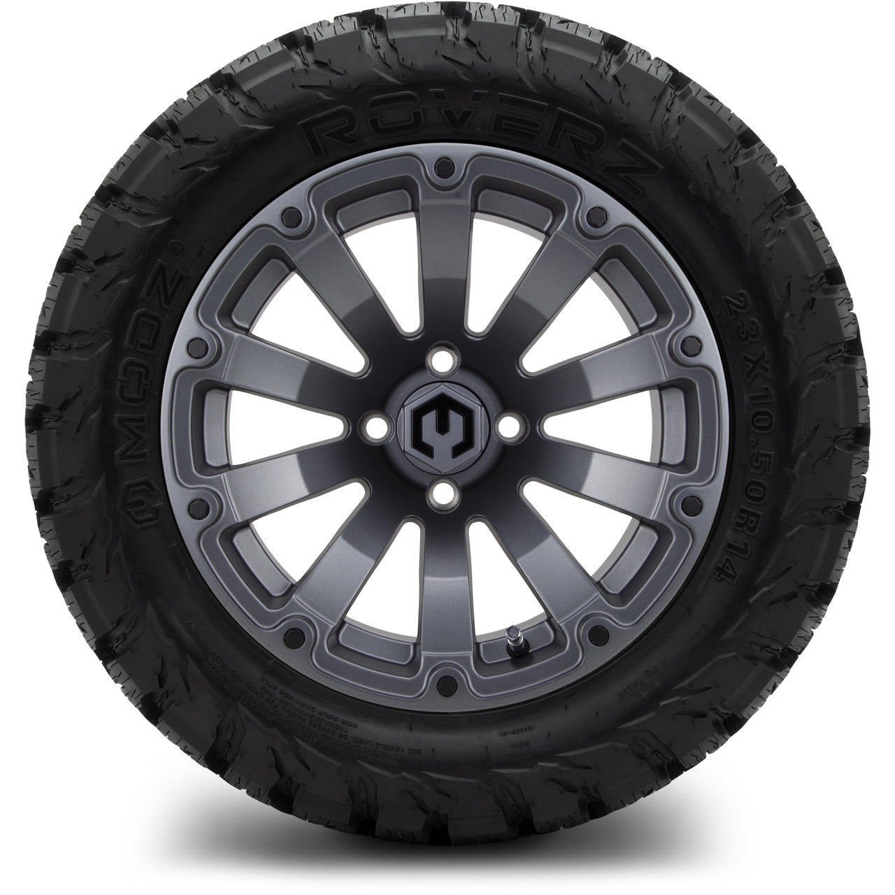 MODZ® 14" Bomber Matte Gunmetal - Lifted Tires and Wheels Combo