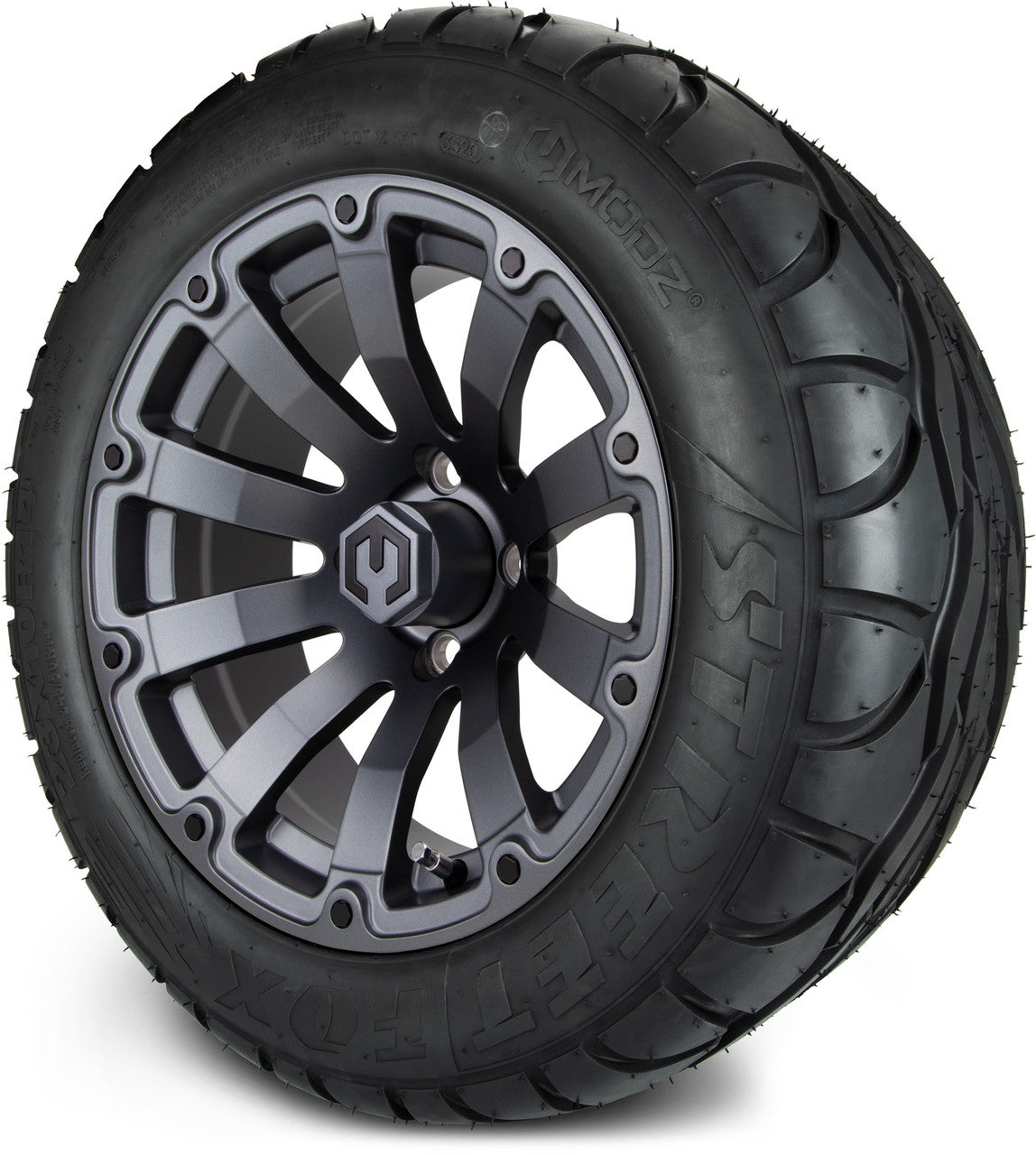MODZ® 14" Bomber Matte Gunmetal - Lifted Tires and Wheels Combo