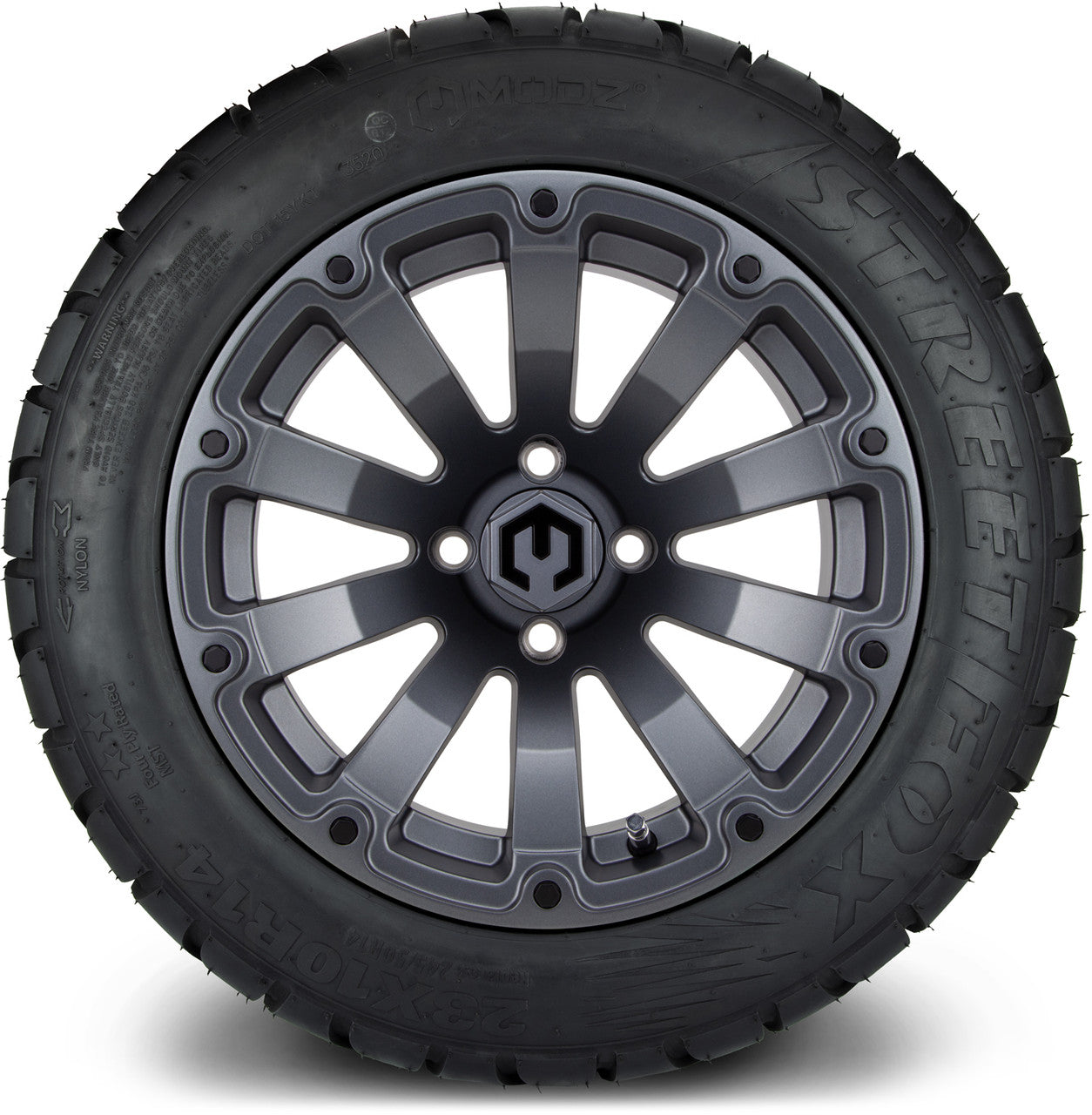 MODZ® 14" Bomber Matte Gunmetal - Lifted Tires and Wheels Combo