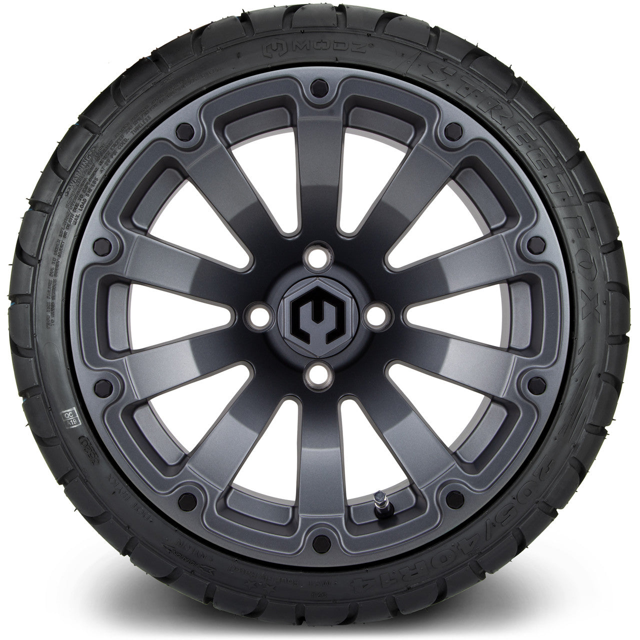 MODZ® 14" Bomber Matte Gunmetal - LowPro Street Tire and Wheels Combo