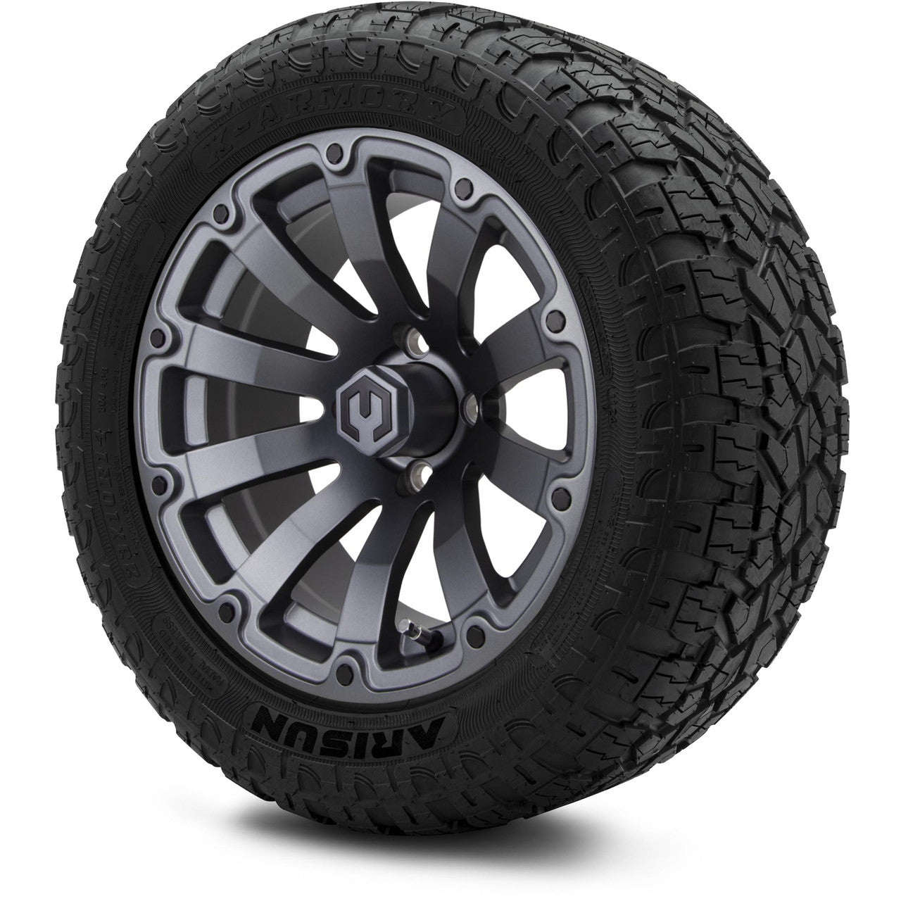 MODZ® 14" Bomber Matte Gunmetal - Lifted Tires and Wheels Combo